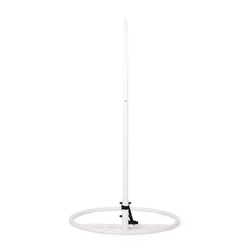 Roomfitters Outdoor Patio Hanging Egg Chair Stand with Heavy-Duty Steel Frame, Modern Style, White