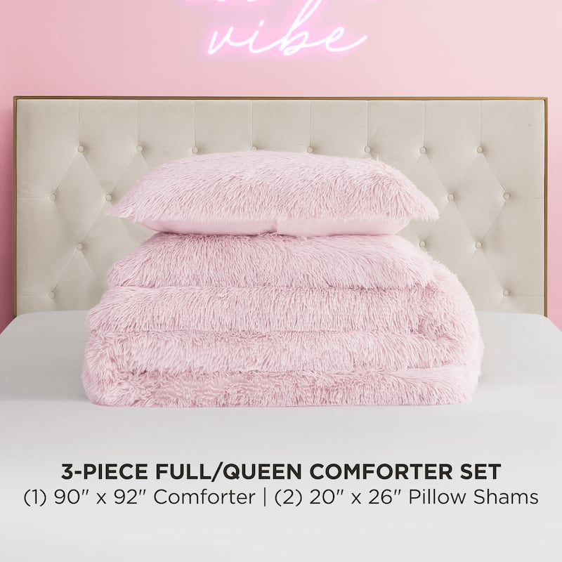 Juicy Couture Shaggy Comforter Sets with Shams
