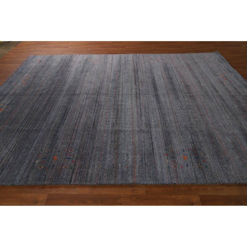 Hand Knotted Oriental 100% Wool Carpet Tribal Tribal Multi-Colored Gabbeh Area Rug - 9' 11'' X 8' 0''
