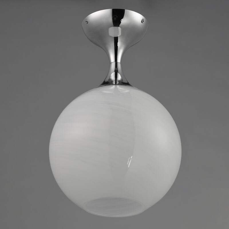 Maxim 21229MR Neve 9" Wide Semi-Flush Globe Ceiling Fixture