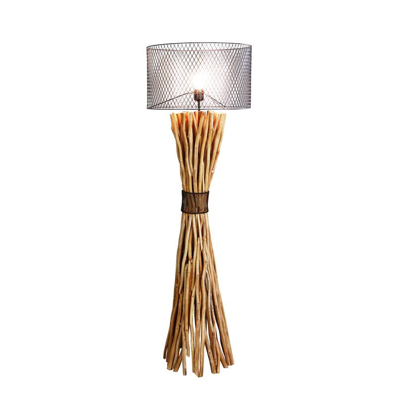 Elementaire II Wood Floor Lamp, Handcrafted in Thailand, ArtivaUSA - 59