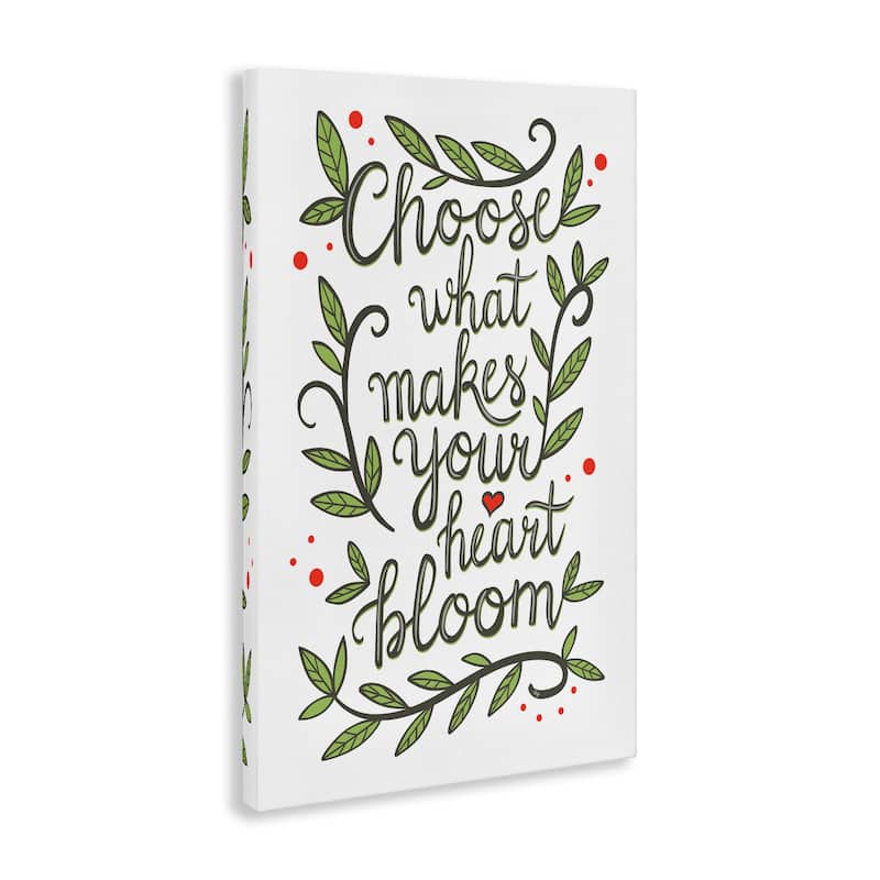 Stupell Makes Your Heart Bloom Canvas Wall Art Design By Martina Pavlova