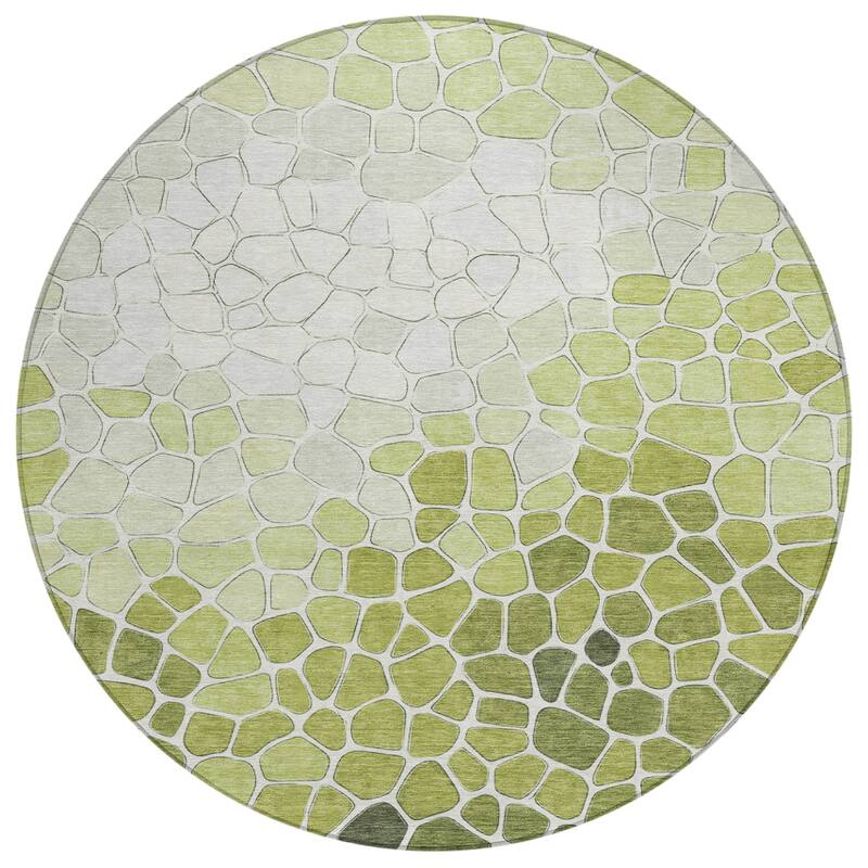 Machine Washable Indoor/Outdoor Contemporary Ombre Chantille Rug