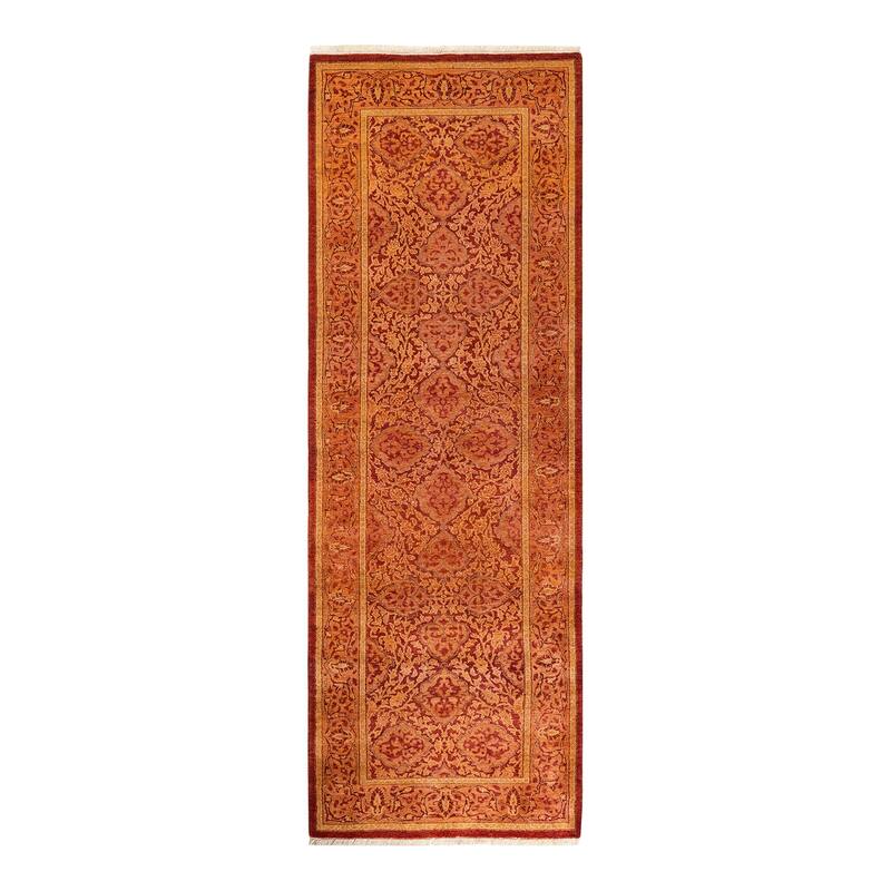 Overton Mogul One-of-a-Kind Hand-Knotted Runner - Rust, 2' 6" x 7' 3" - 2' 6" x 7' 3"