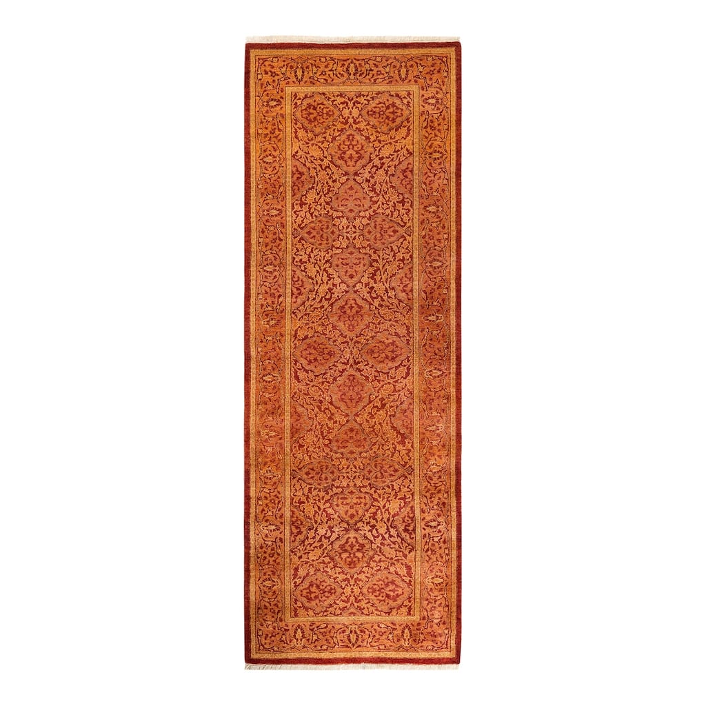Overton Mogul One-of-a-Kind Hand-Knotted Runner - Rust, 2' 6" x 7' 3" - 2' 6" x 7' 3"