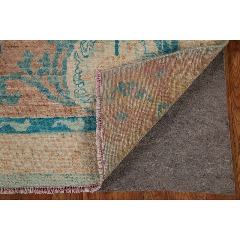 Vegetable Dye Oushak Oriental Area Rug Hand-knotted Wool Carpet - 4'11"x 6'11"