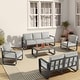 preview thumbnail 101 of 122, Spruce & Spring Outdoor Patio Furniture Set Aluminum Sofa Accent Chair