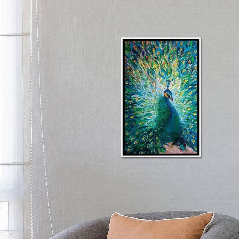 iCanvas "Peacock XXXII" by Willson Lau Framed Canvas Print