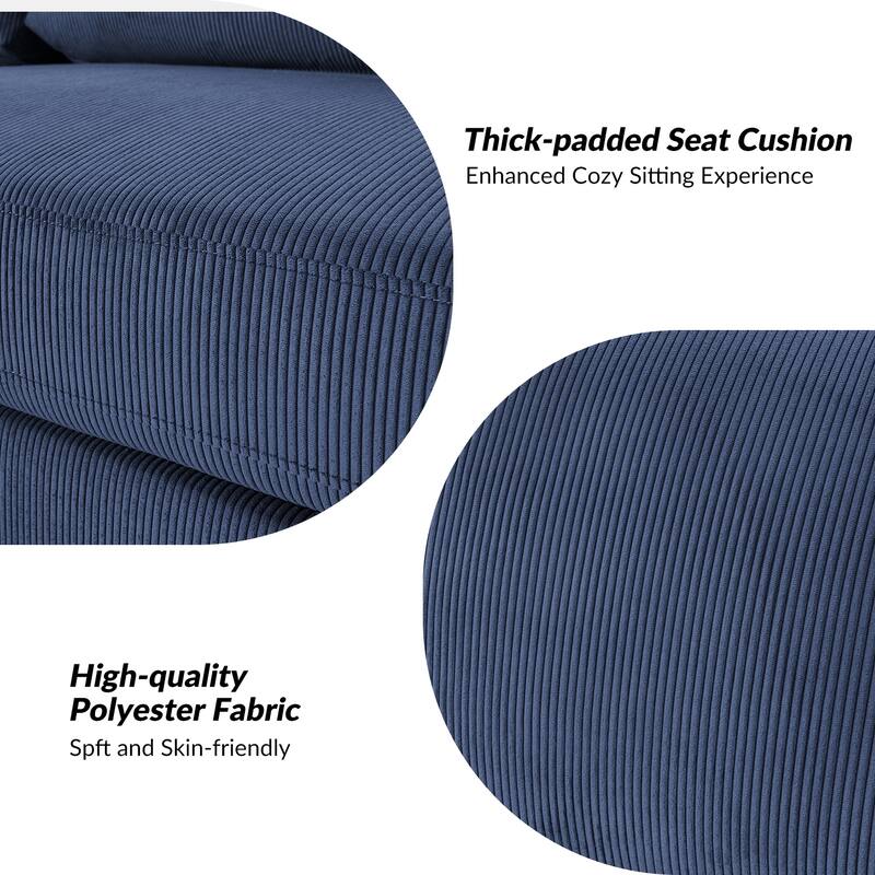 Cesare Modern 2-Piece Reversible Cushions Sectional with Storage by HULALA HOME