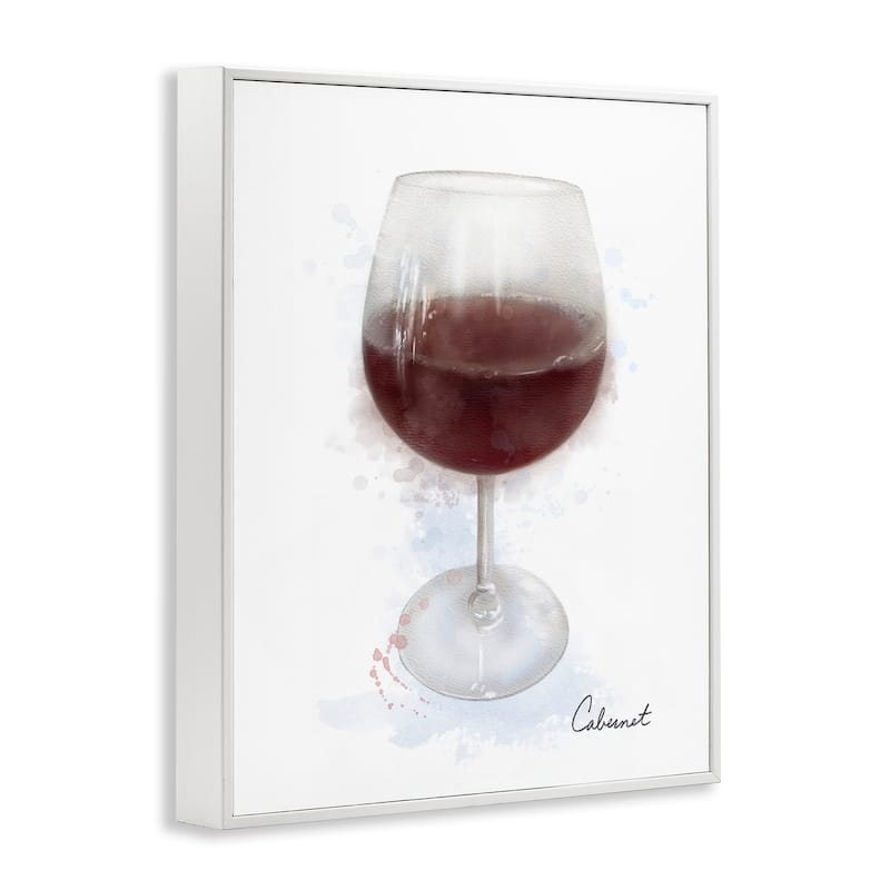 Stupell Modern Cabernet in Glass Framed Giclee Art Design By Matthew Piotrowicz