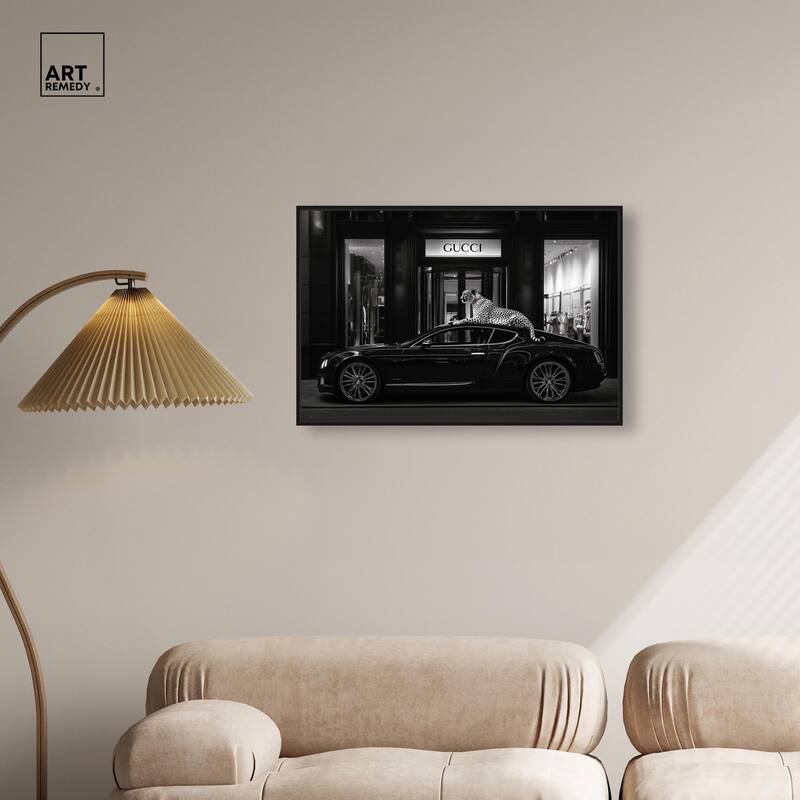 Cheetah and Sports Car Store Canvas by Art Remedy
