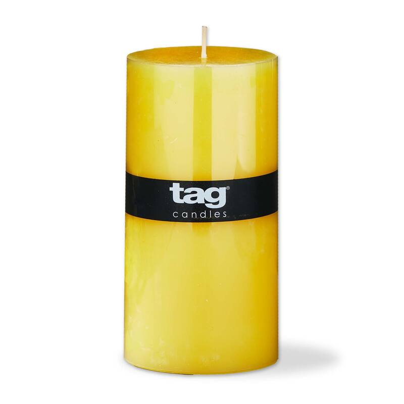 Color Studio 3X6 Pillar Yellow Smokeless Paraffin Wax Burn Time 85 Hours
