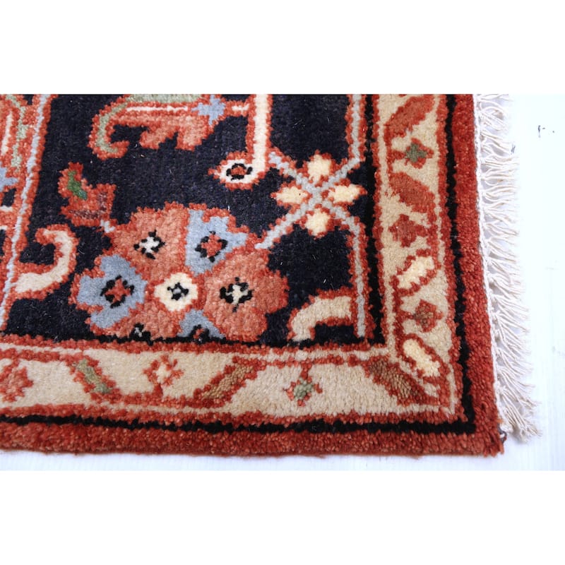 ECARPETGALLERY Hand-knotted Serapi Heritage Dark Copper Wool Rug - 8'11 x 11'8