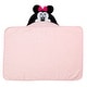 preview thumbnail 5 of 3, Lambs & Ivy Disney Baby Minnie Mouse Pink Cotton Hooded Baby Bath Towel