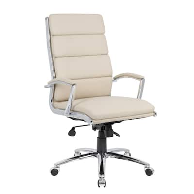 Boss CaressoftPlus Chrome Finish Executive Chair