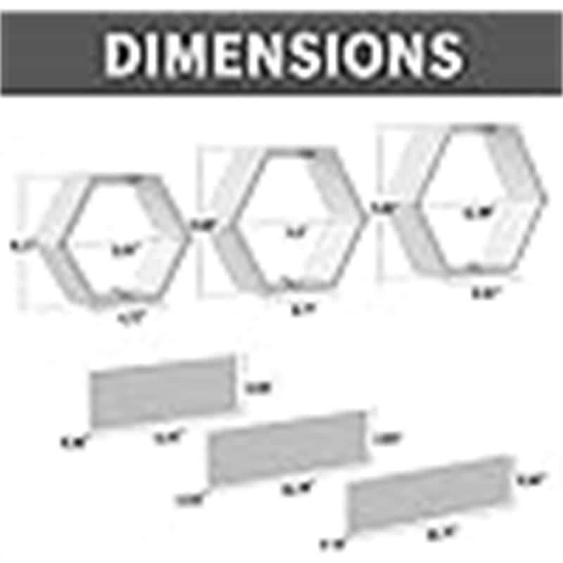 Floating Shelves Wall - 3.94"D x 12.99"W x 11.42"H
