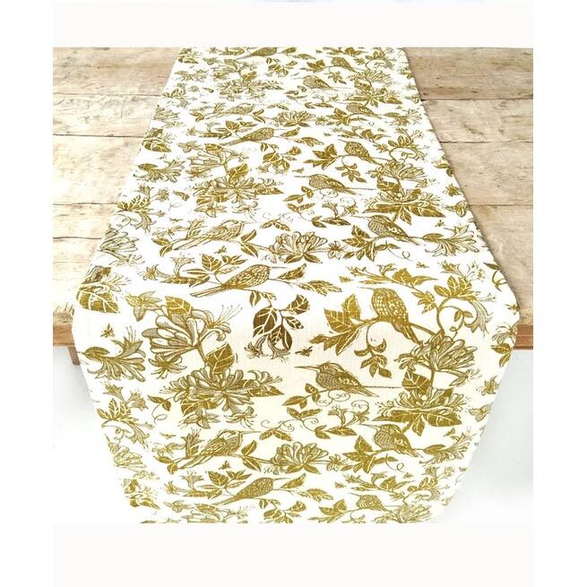 French Home Honeysuckle Table Runner - Chartreuse