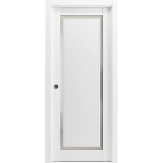 Sliding French Pocket Door with | Planum 0888 Painted White with ...