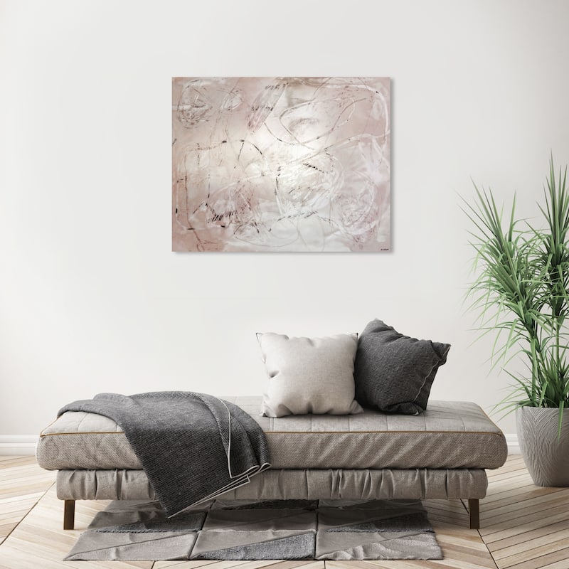 Wynwood Studio Canvas Abstract Platena Brown and Modern & Contemporary Wall Art Canvas Print - 30 x 36