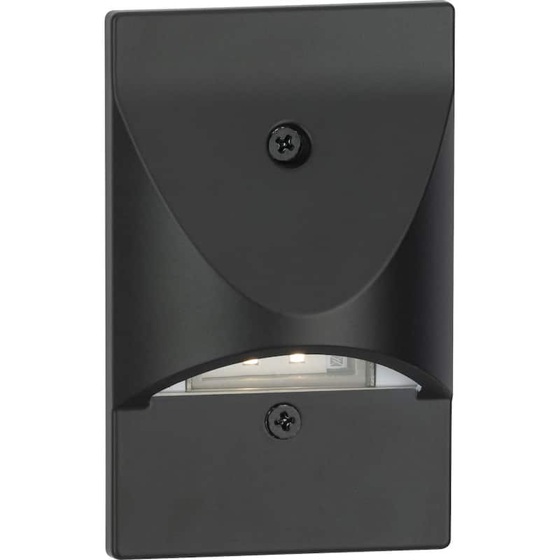 LED Indoor Outdoor Black Integrated LED Wall or Step Light - 3.025 in x 2.375 in x 4.875 in