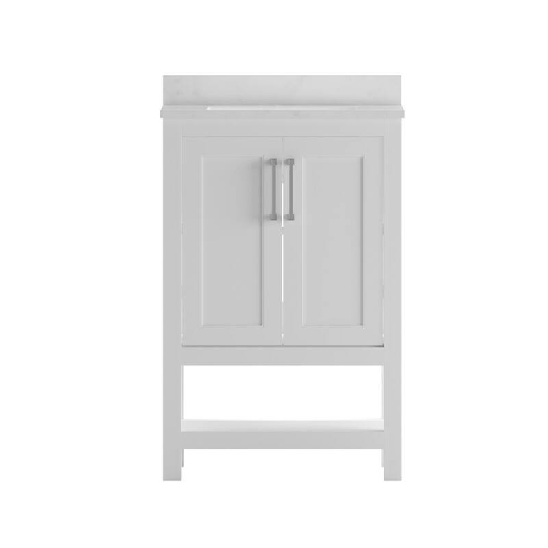 Bathroom Vanity with Undermount Sink and Open Storage Shelf