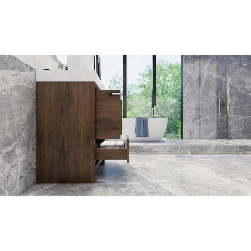 Dove 24'' Freestanding Vanity with Reinforced Acrylic Sink