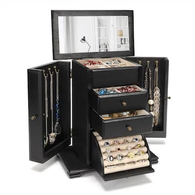 Jewelry Box for Women - 6.3"D x 10.4"W x 12.6"H
