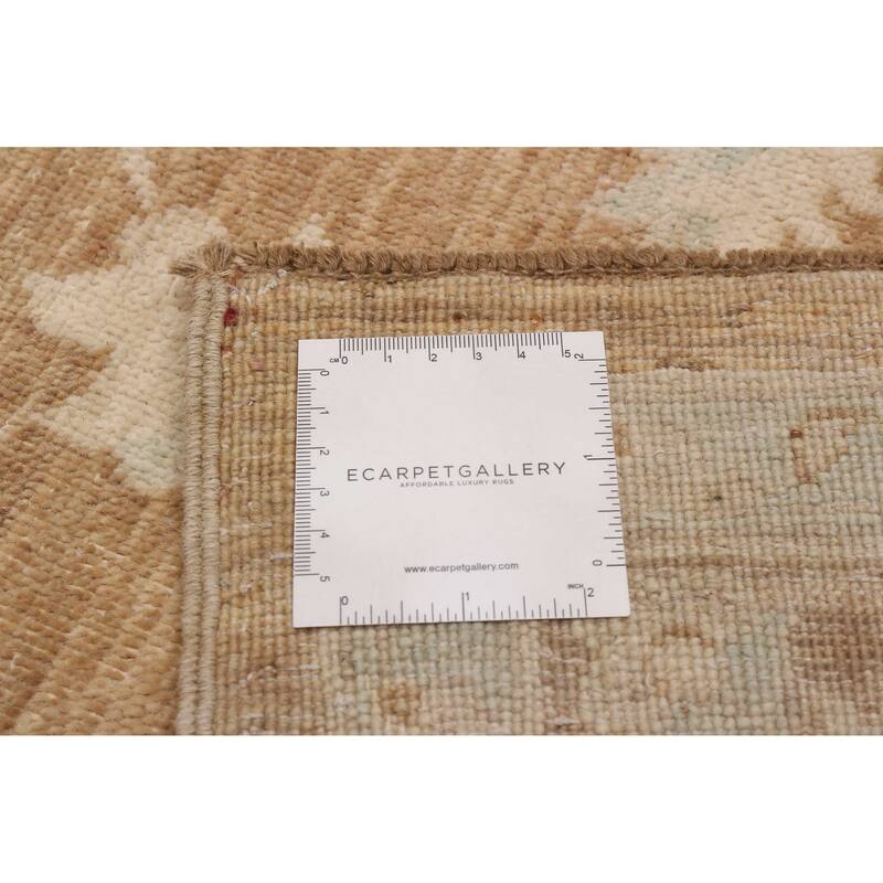 ECARPETGALLERY Hand-knotted Peshawar Oushak Brown Wool Rug - 5'11 x 8'9