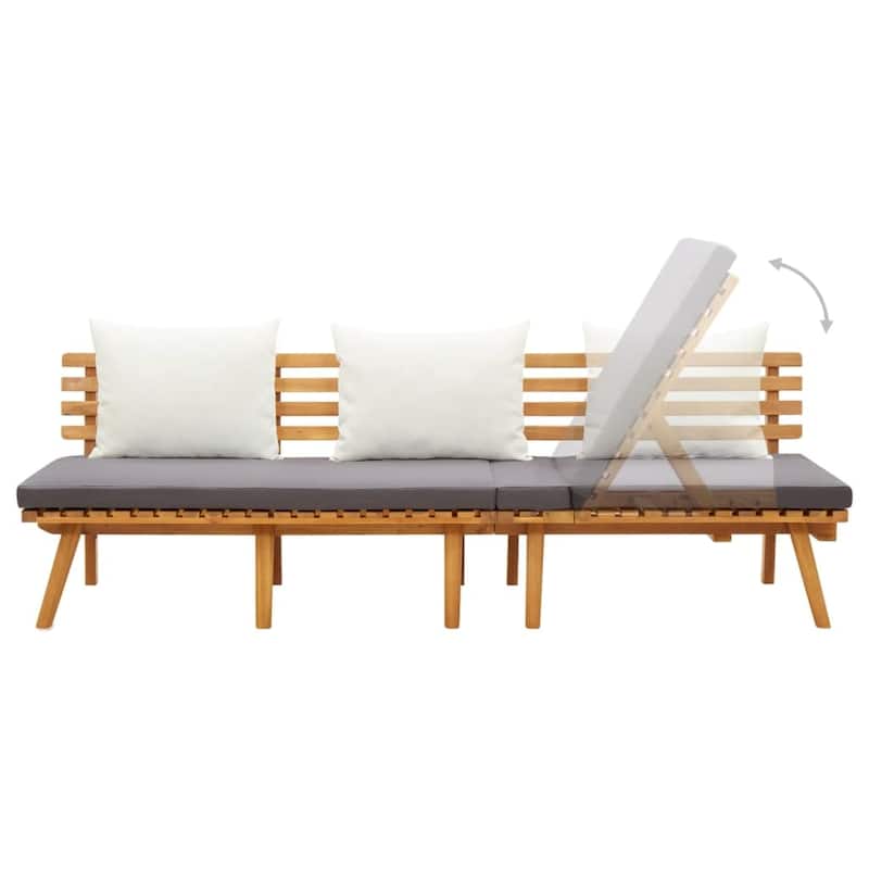 vidaXL Garden Day Bed 78.7"x25.6" Solid Wood Acacia