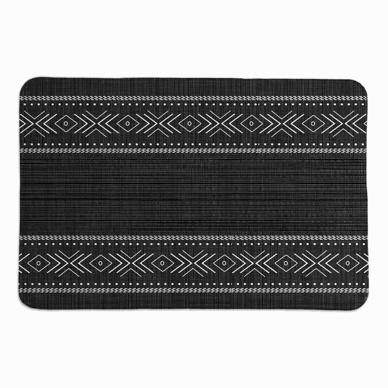 Laural Home Sierra Black and White II Memory Foam Rug