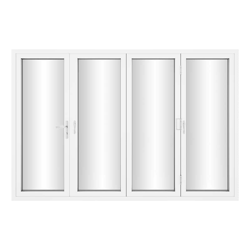 KaMic 120" x 96" 4-Panel Aluminum Patio Folding Door Right to Left-Outswing