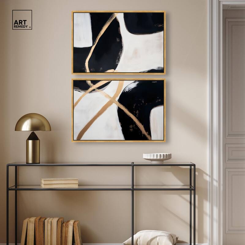 Rhythm of Contrast Canvas Set of 2 by Art Remedy