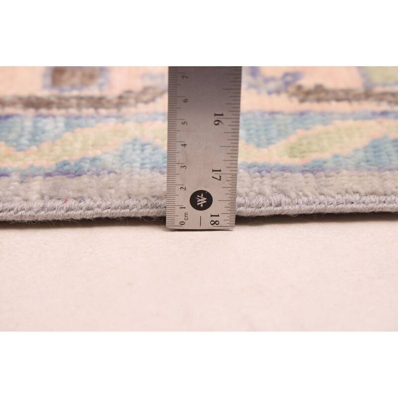 ECARPETGALLERY Hand-knotted Modern Oushak Grey Wool Rug - 9'1 x 11'10