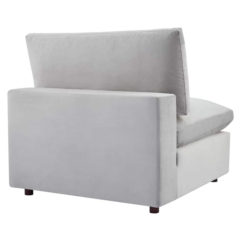 Commix Down Filled Overstuffed Velvet 5-Piece Sectional Sofa