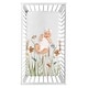 preview thumbnail 1 of 2, Boho Floral Garden Flower Girl Photo Op Fitted Crib Sheet Green Watercolor Bohemian Floral Farmhouse Vintage Shabby Chic Nature