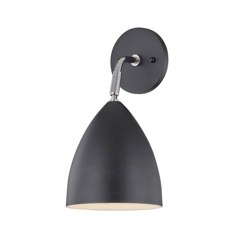 Mitzi by Hudson Valley Gia 1-light White Wall Sconce - Black