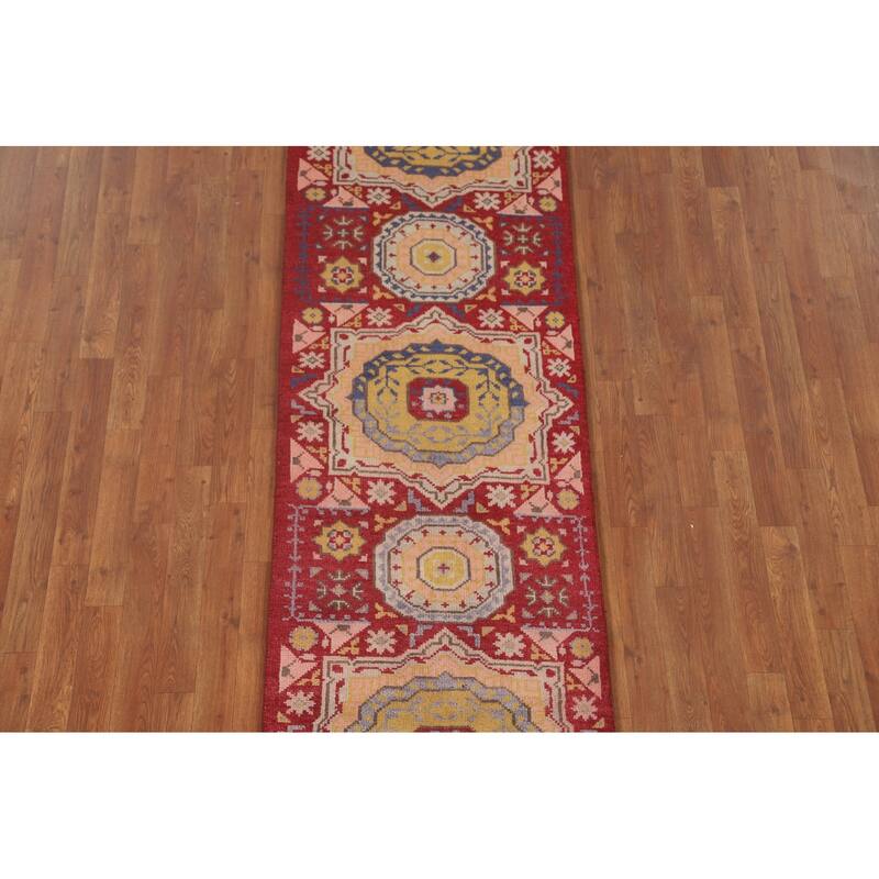 Red Heriz Serapi Oriental Runner Rug Handmade Wool Carpet - 2'5" x 7'10"