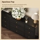 preview thumbnail 26 of 56, Timechee 63'' W Dresser White Chest Srorage Cabinet Lacquer Drawers