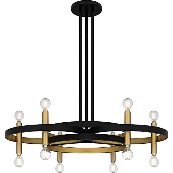 slide 2 of 9, Winsland 6-Light Matte Black Chandelier