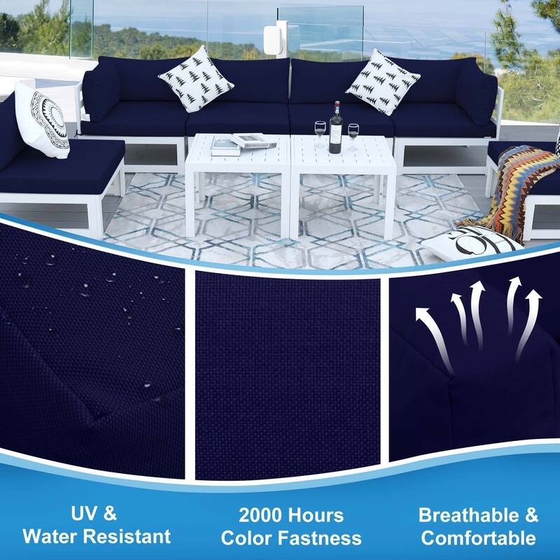 FINCATI 28" × 28" Outdoor Cushion Cover, Sofa Cushion Replacement Slipcover, Patio Seat Cover 28 Inches (COVER ONLY!)