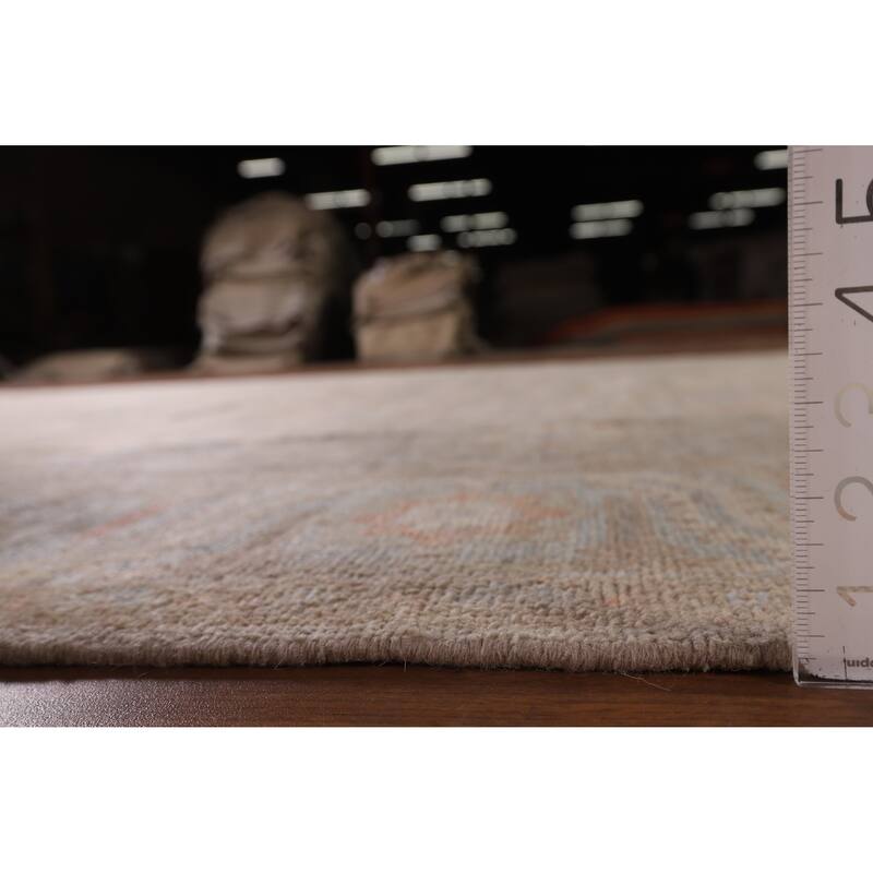 Vegetable Dye Oushak Oriental Area Rug Handmade Wool Carpet - 8'3" x 9'11"