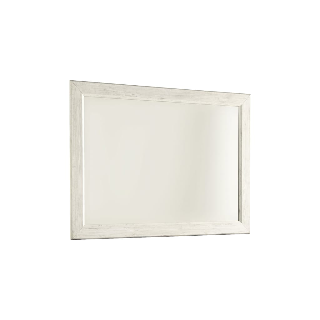 Signature Design by Ashley Willowton White Bedroom Mirror - 42"W x 1"D x 31"H