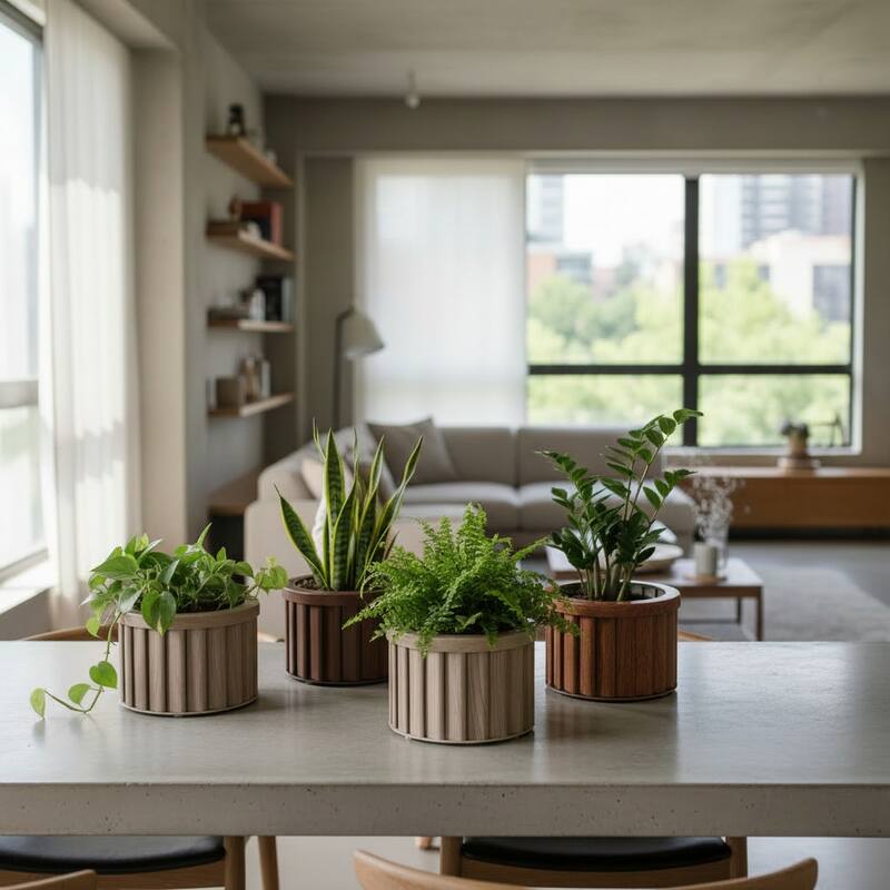 Round Strata Planter