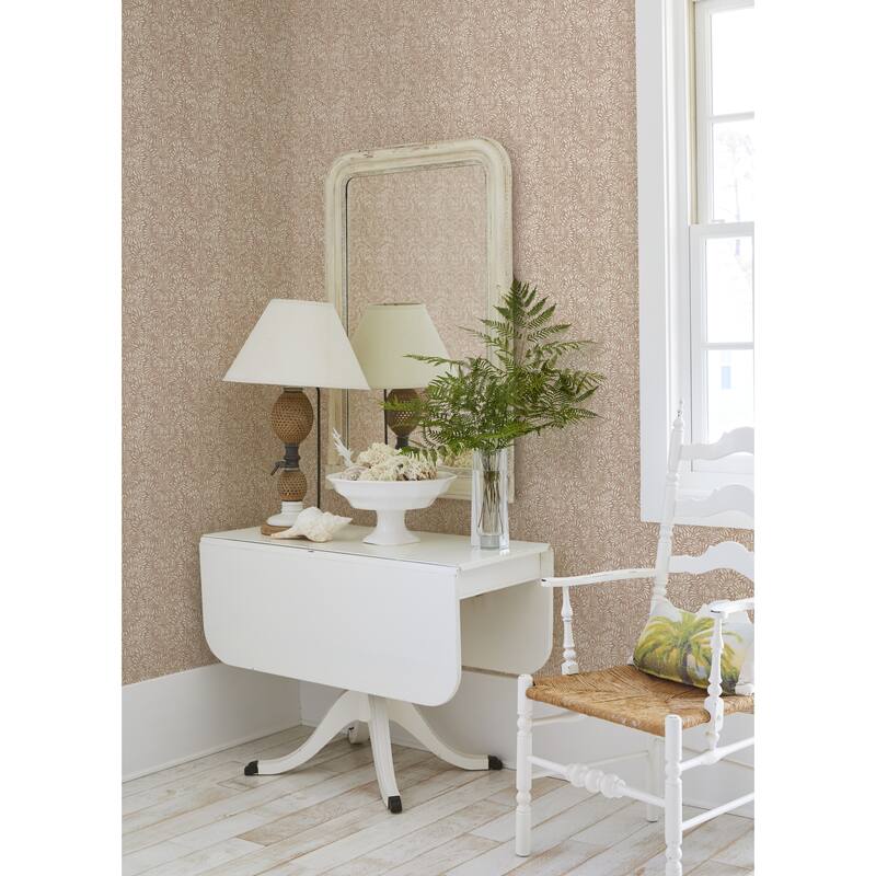 A-Street Prints Elma Rust Fiddlehead Wallpaper