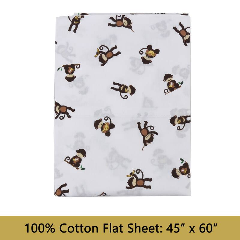 3-Piece Cotton Toddler Sheet Set for Kids Boys & Girls (Animals, Fish, Sports, Floral)
