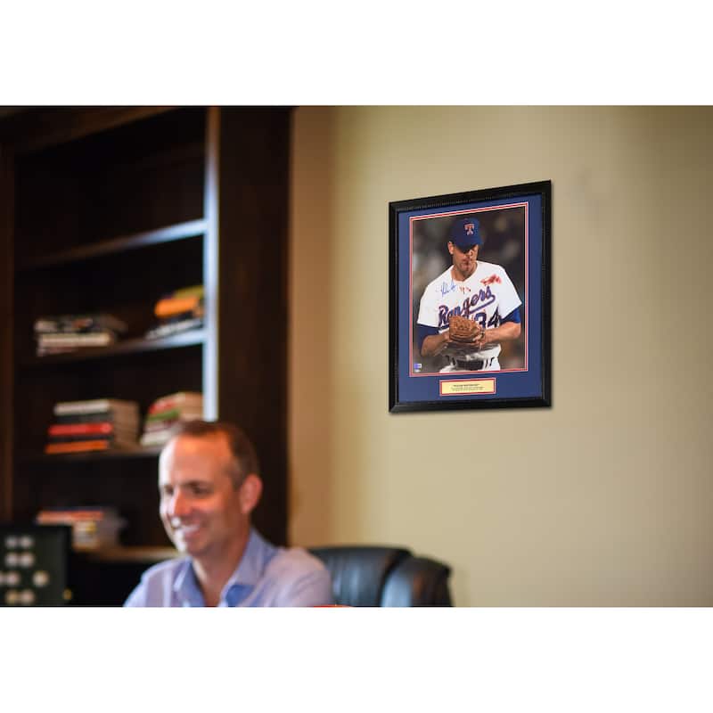 Nolan Ryan Autographed Texas Rangers Signed Framed 16x20 Baseball Photo Bo Jackson Bloody Beckett COA - 8'6" x 11'6"