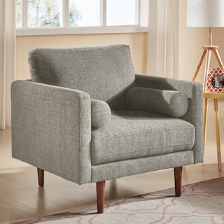 Oana Mid-Century Tapered Leg Chair with Pillows by iNSPIRE Q Modern