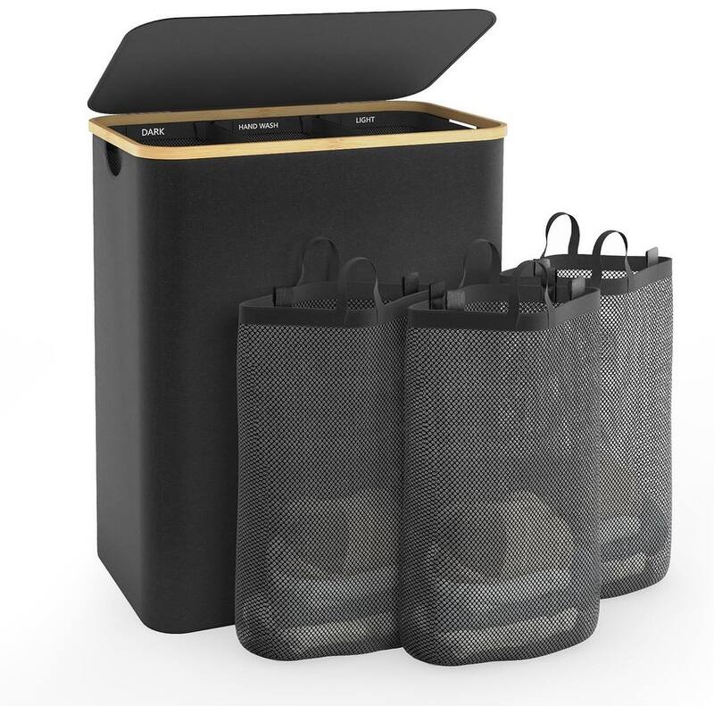 Hampers for Laundry Basket with Lid, Extra Large Laundry Hamper - Black