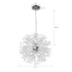 8-Light Dandelion Crystal Chandelier Firework Pendant Ceiling Light - 15.7" Dia