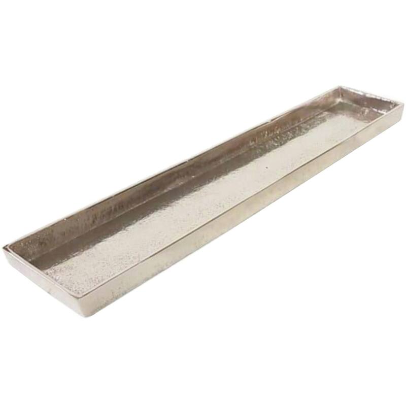 Lg. Alum. Rect. Plate 15.75" x 3.5" Raw Nickel -ST